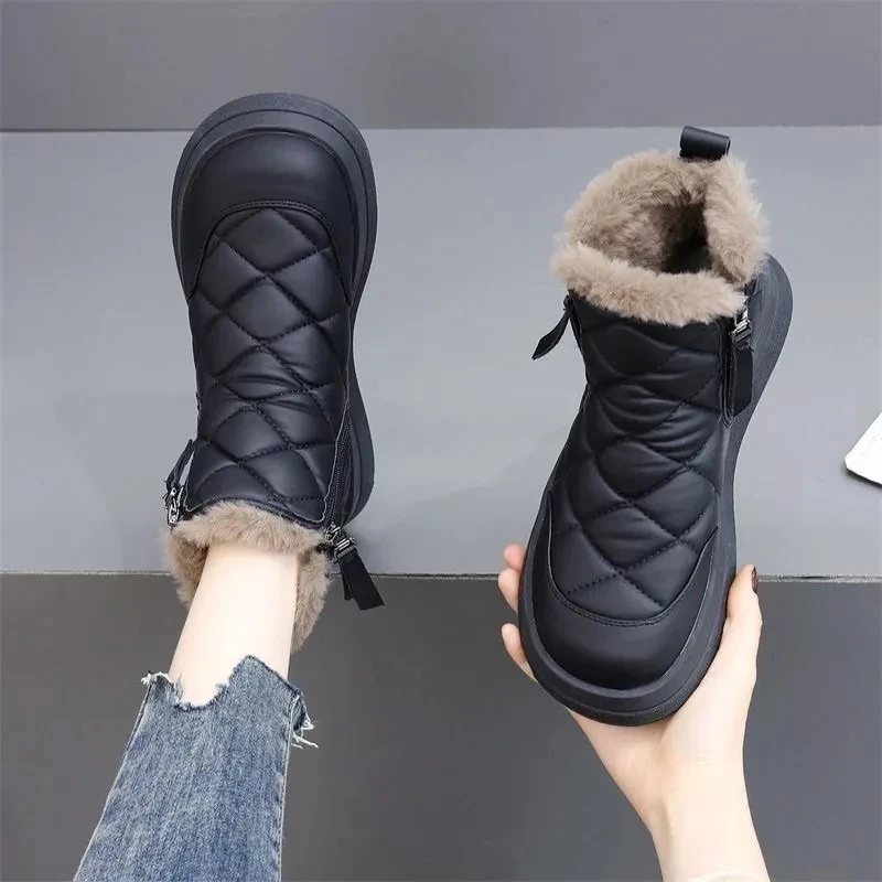 爆款雪地靴女冬季加绒加厚保暖东北大棉鞋防水防滑百搭时尚短靴