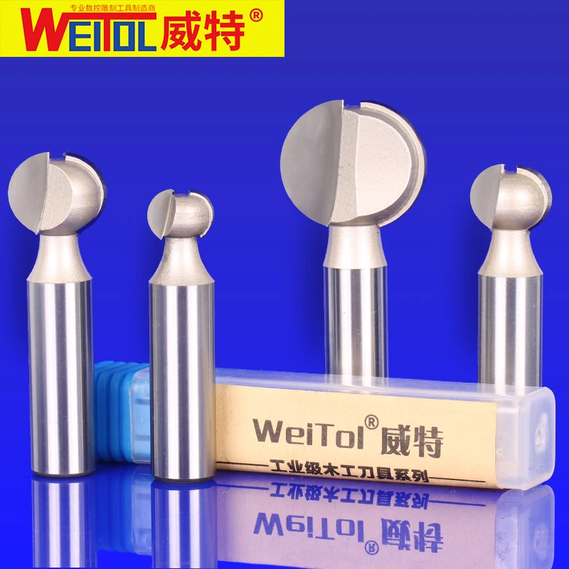 威特锋利手把丸刀木工铣刀圆底刀球刀修边机刀头锣机刀雕刻机刀具