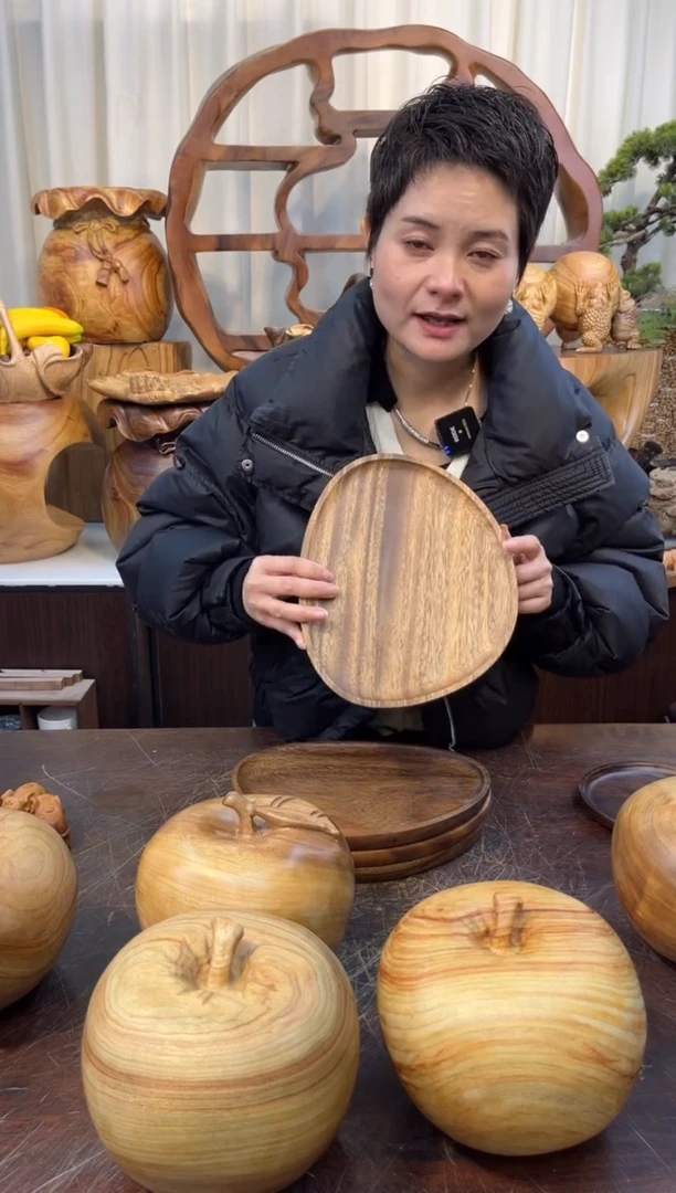 【闪购商品】桃木瓜子盘