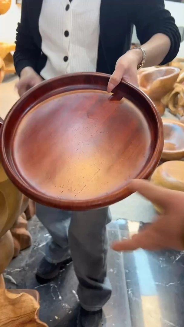 【闪购商品】非洲紫檀（红花梨）果盘