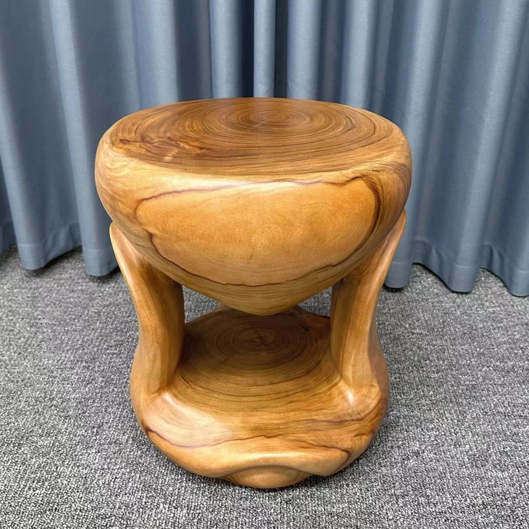 森活林《沙漏凳》原创实木凳子底座