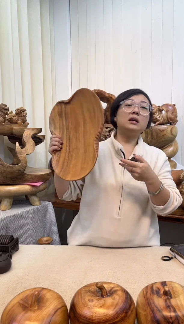 【闪购商品】核桃木/黑胡桃（胡桃木）盘子