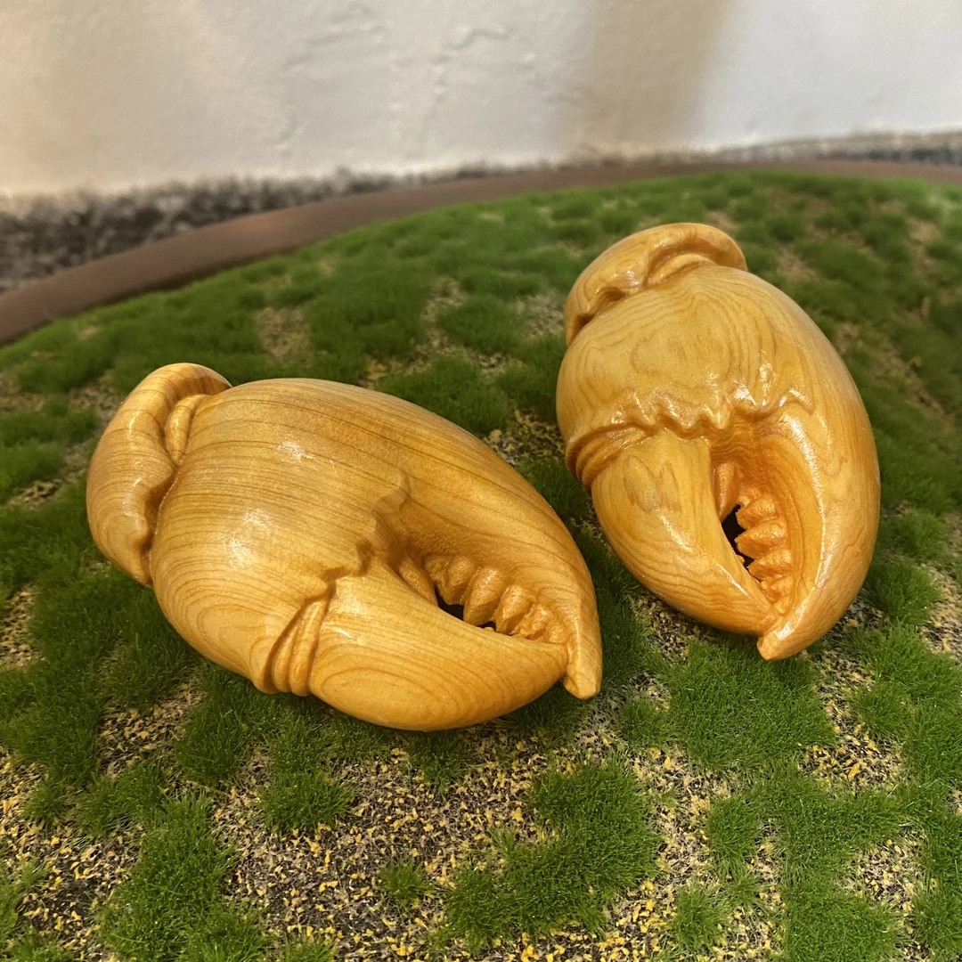 手里有钳崖柏创意手把件挂件茶宠把玩件