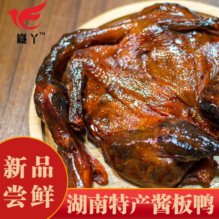 嶷丫酱板鸭正宗湖南手撕香辣零食土特产风干熟即食小吃308g/只
