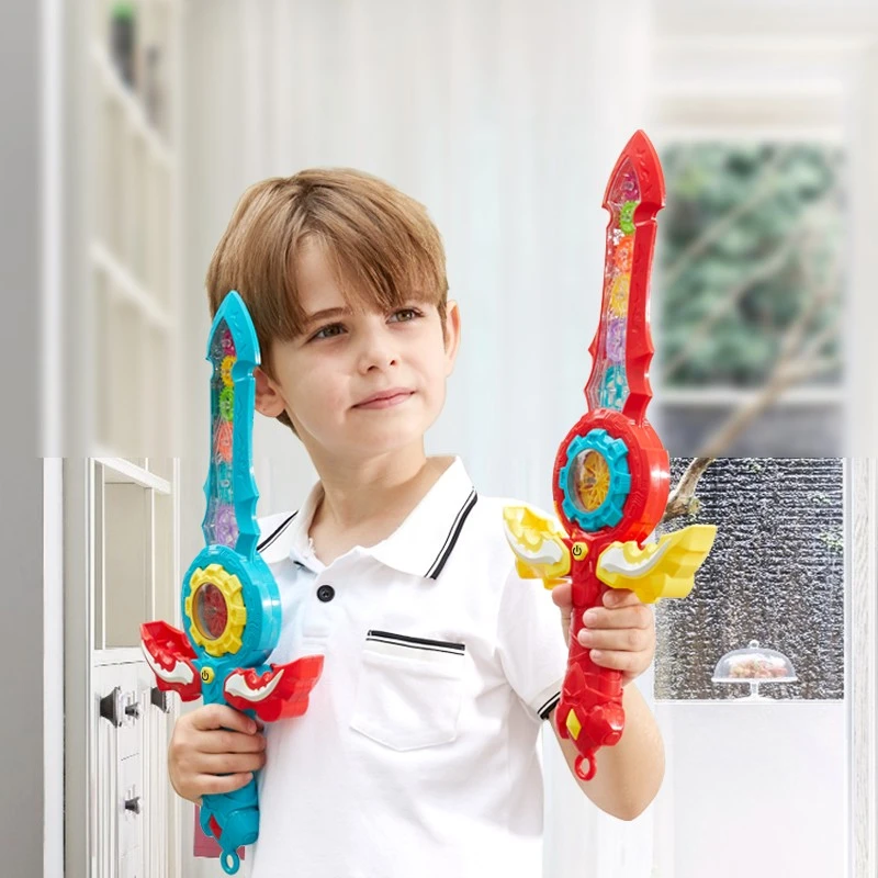 儿童电动变形激光剑玩具魔法发光宝剑宝宝塑料刀男孩声光枪玩具剑