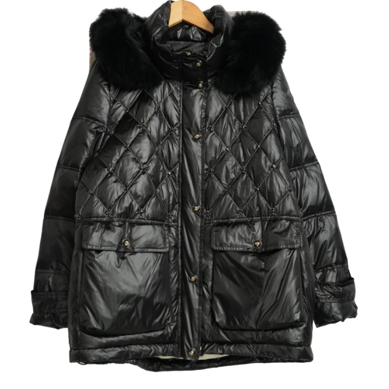 【赛瑞娜】精选女装新款款冬季女士黑色防寒服-12050