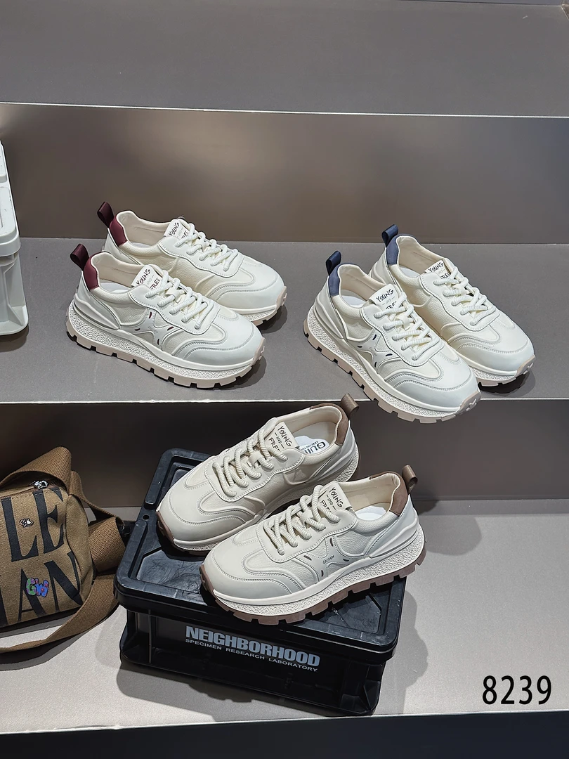 实体爆款尝鲜价！真皮秀气显瘦3.5cm底休闲鞋Z8239