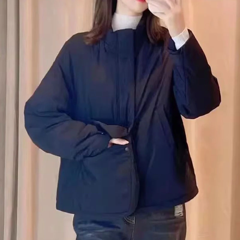 【专柜正品】秋冬百搭加厚立领新雪丽冬季短款棉服外套袁衣都舍女款