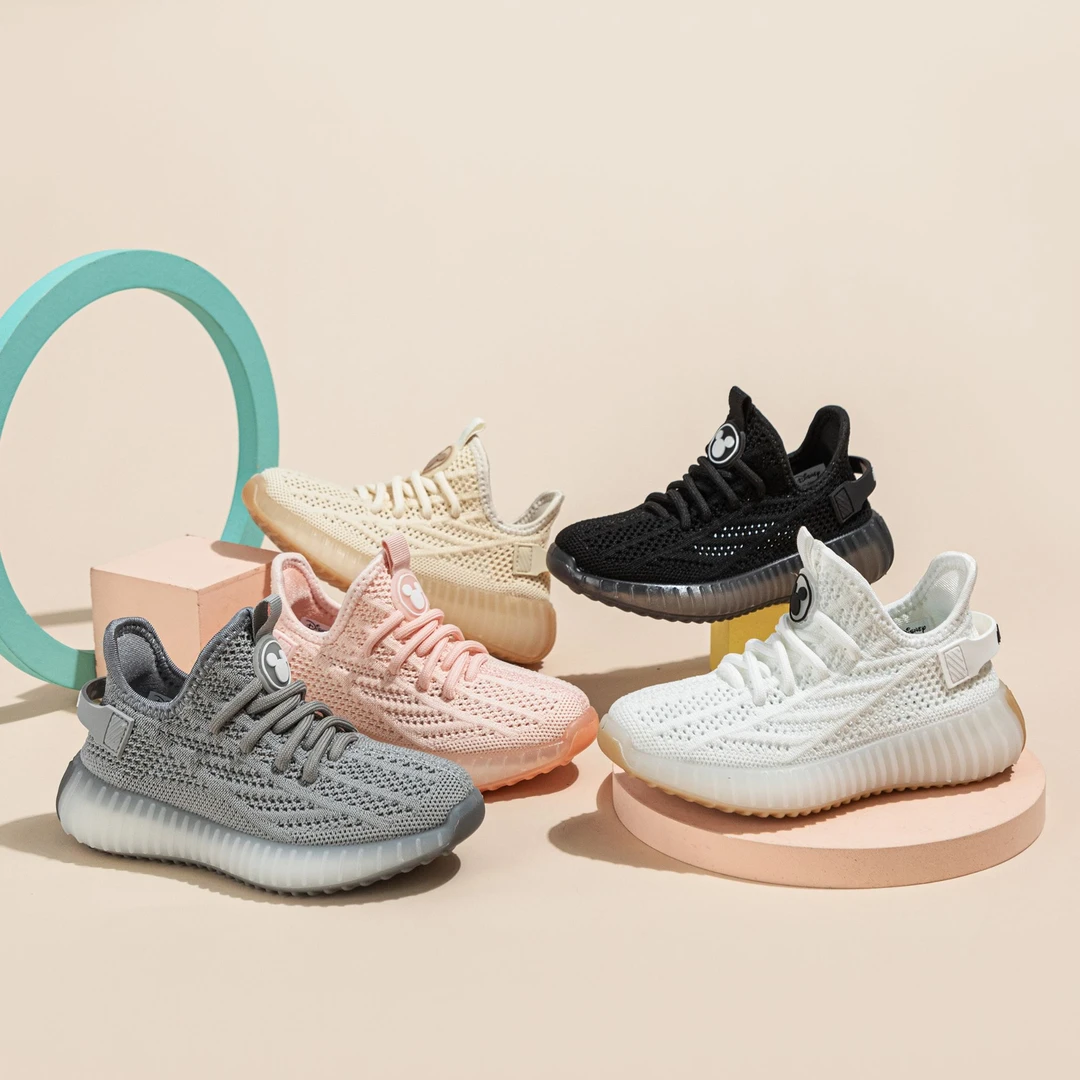 Disney/迪士尼童鞋25飞织网面春椰子鞋透气儿童夏季软底防滑男女