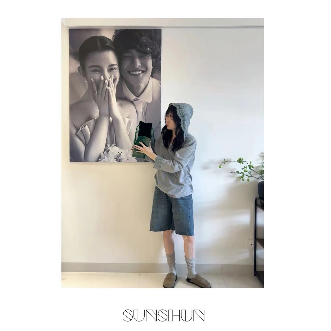 Ss (如花在野)  宽松棉质长袖蕾丝边棉质T恤薄款休闲显瘦