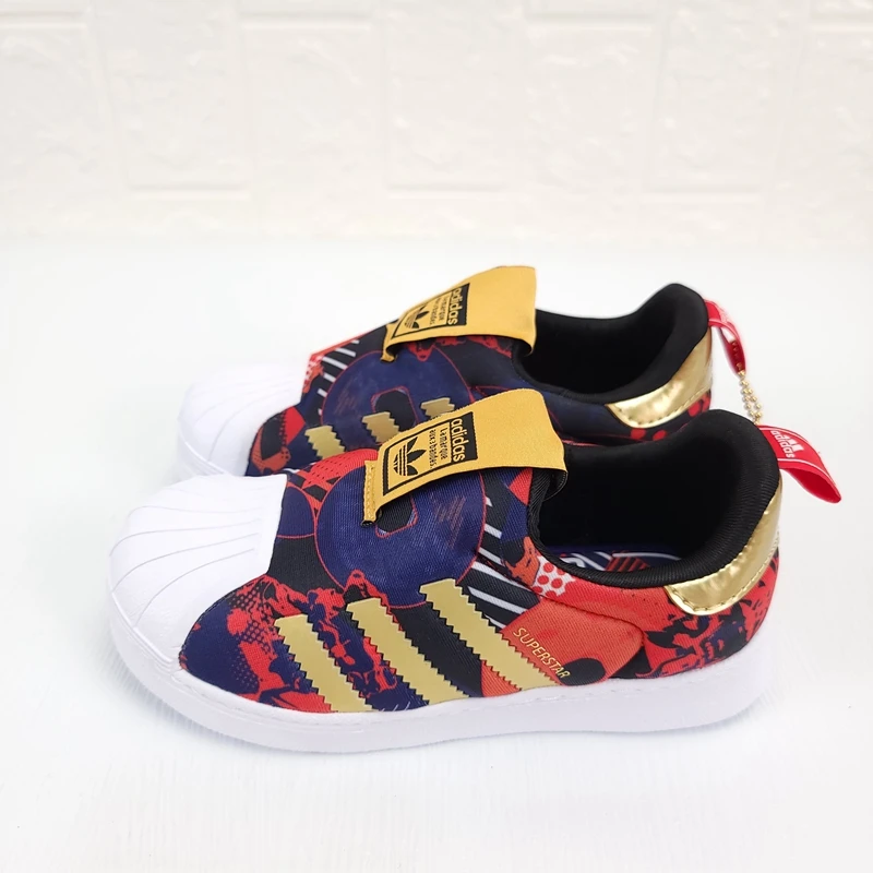 Adidas 三叶草 儿童秋冬一脚蹬软底舒适百搭贝壳头休闲鞋 GZ7347