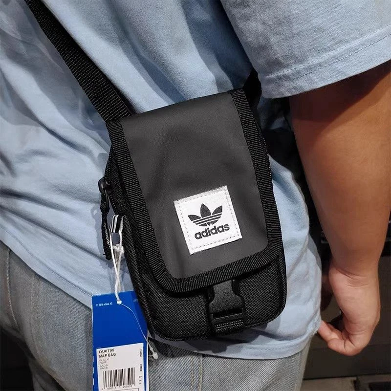 Adidas 三叶草 男女运动休闲迷你单肩包小背包手机斜挎包 DU6795