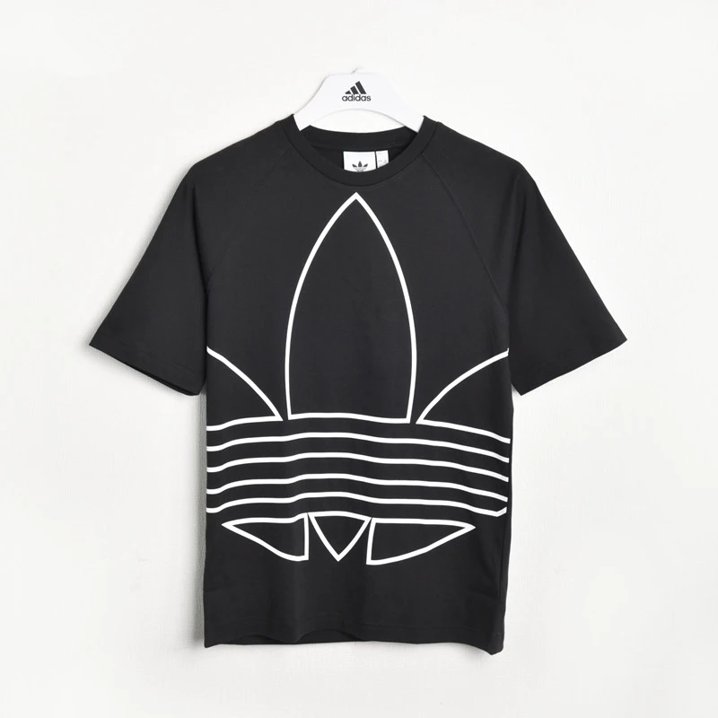 Adidas 三叶草 男运动休闲大LOGO时尚百搭舒适透气短袖T恤 GE6229