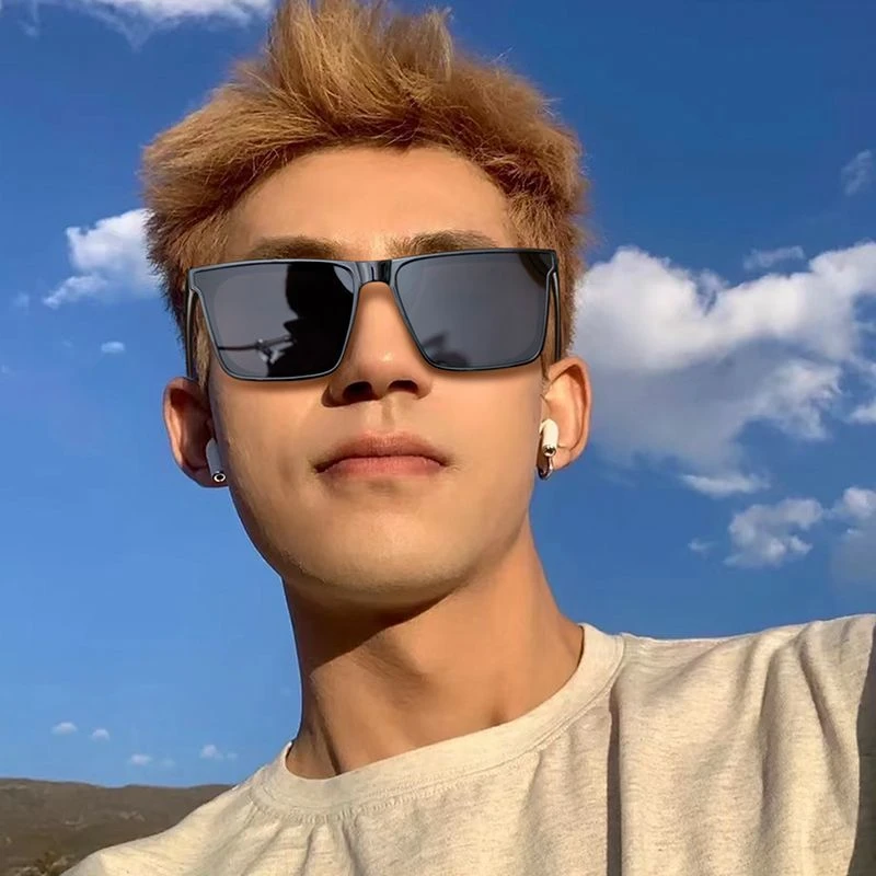 新款墨镜男款方形夏旅游2023年新款眼镜男士开车专用ins太阳眼镜