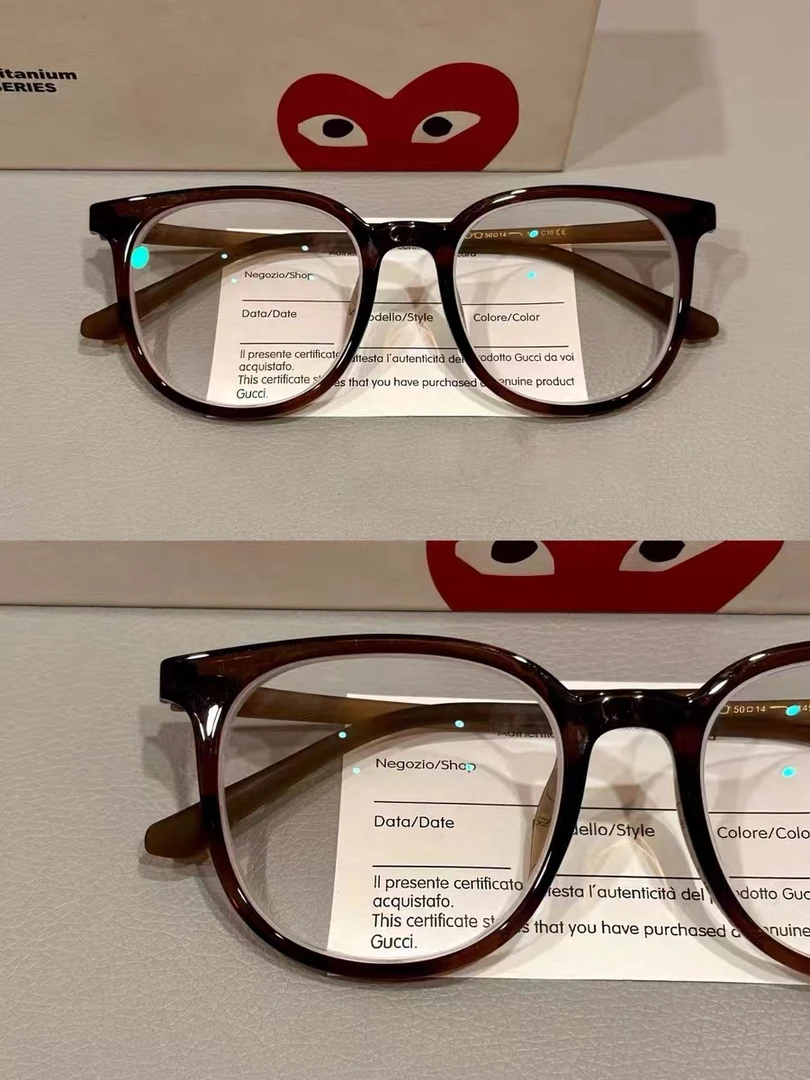 高级显白栗子棕显白眼镜框调皮可爱学院可配近视女防蓝光超轻圆框
