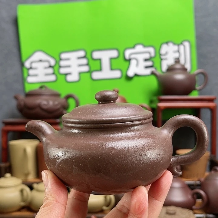 紫砂茶壶卧**龙四号井底槽清石磨料