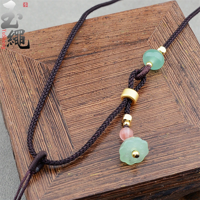 铜合金吊坠 绳手工编织挂件绳diy项链绳时尚简约挂坠莲蓬挂脖绳子