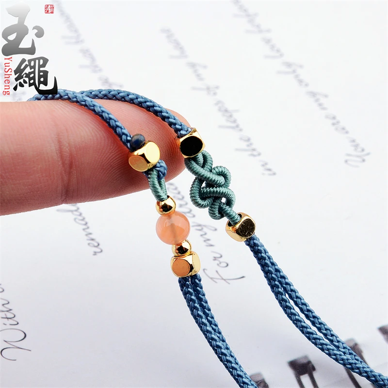 高档南红项链绳diy手工编织吉祥如意结艺佛牌挂坠绳水晶挂脖绳子