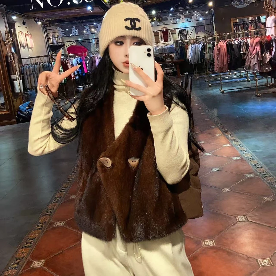 【CY】 85042-E 2024新款时尚设计师水貂鹅绒马甲