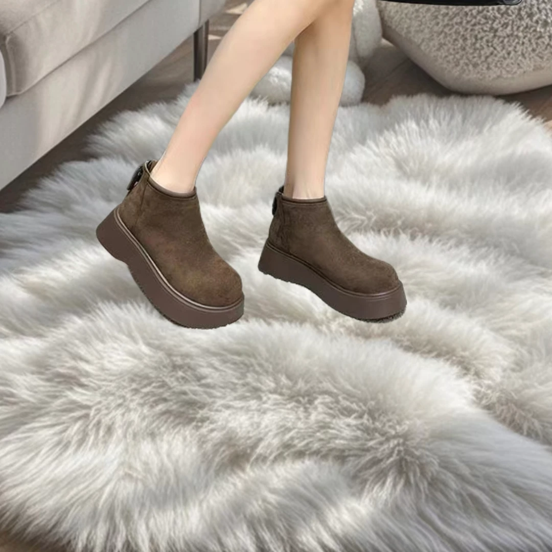 新款雪地靴女2024冬季新款加绒加厚东北大棉鞋一脚蹬面包鞋子