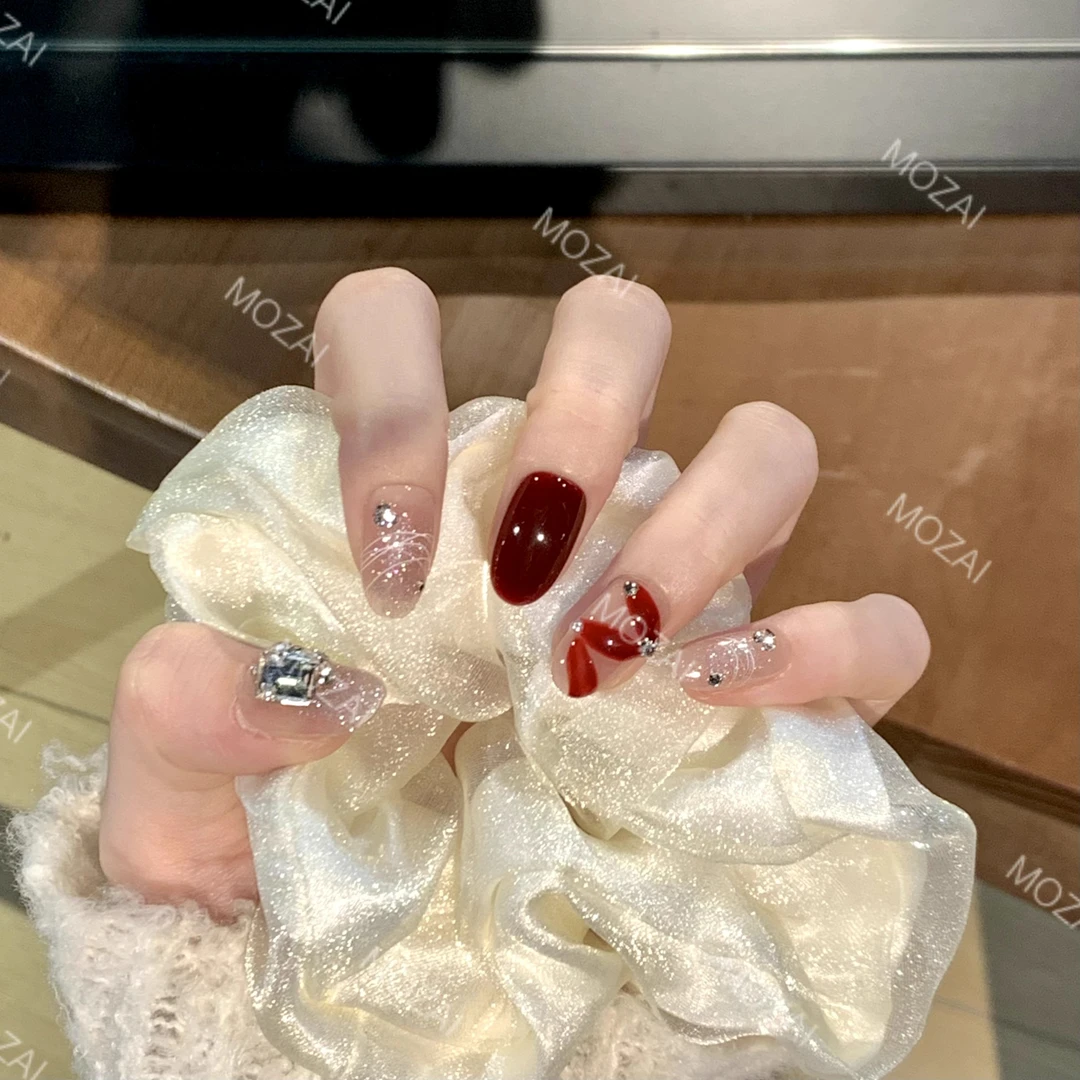 【浪漫芭蕾】茉哉纯手工定制美甲可拆卸穿戴甲A1724/A1725/A1726