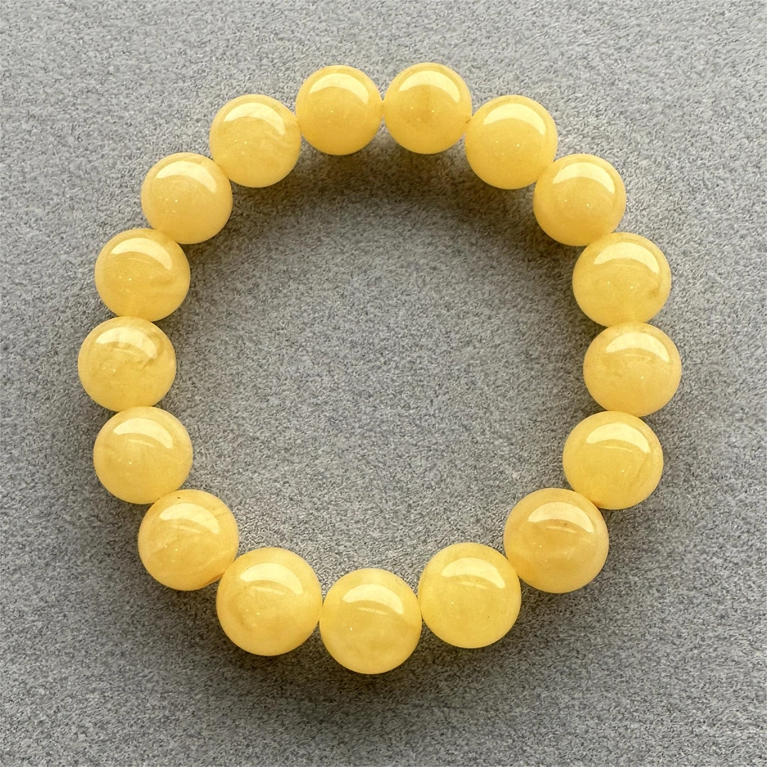5367*蜜蜡单圈手串黄色时尚（9-10mm）