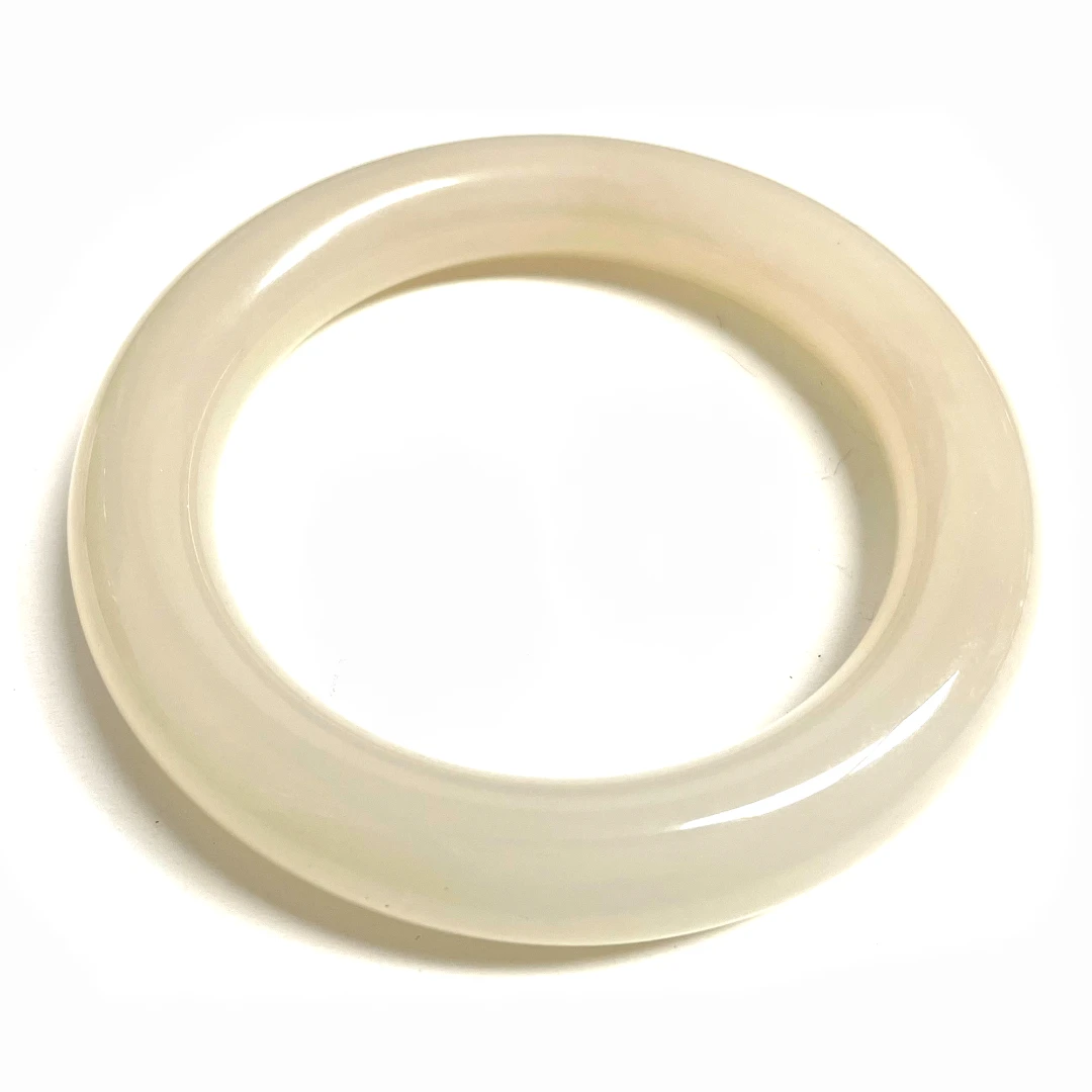 和田玉藕粉手镯01（57mm）