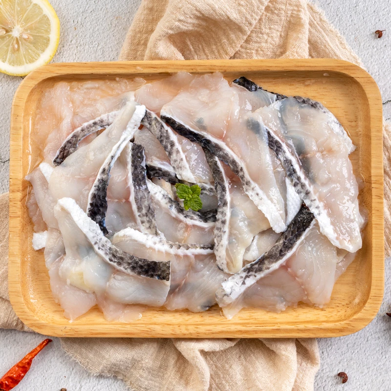 免浆黑鱼片商用鱼片生新鲜冷冻火锅水煮酸菜鱼专用半成品黑鱼肉片