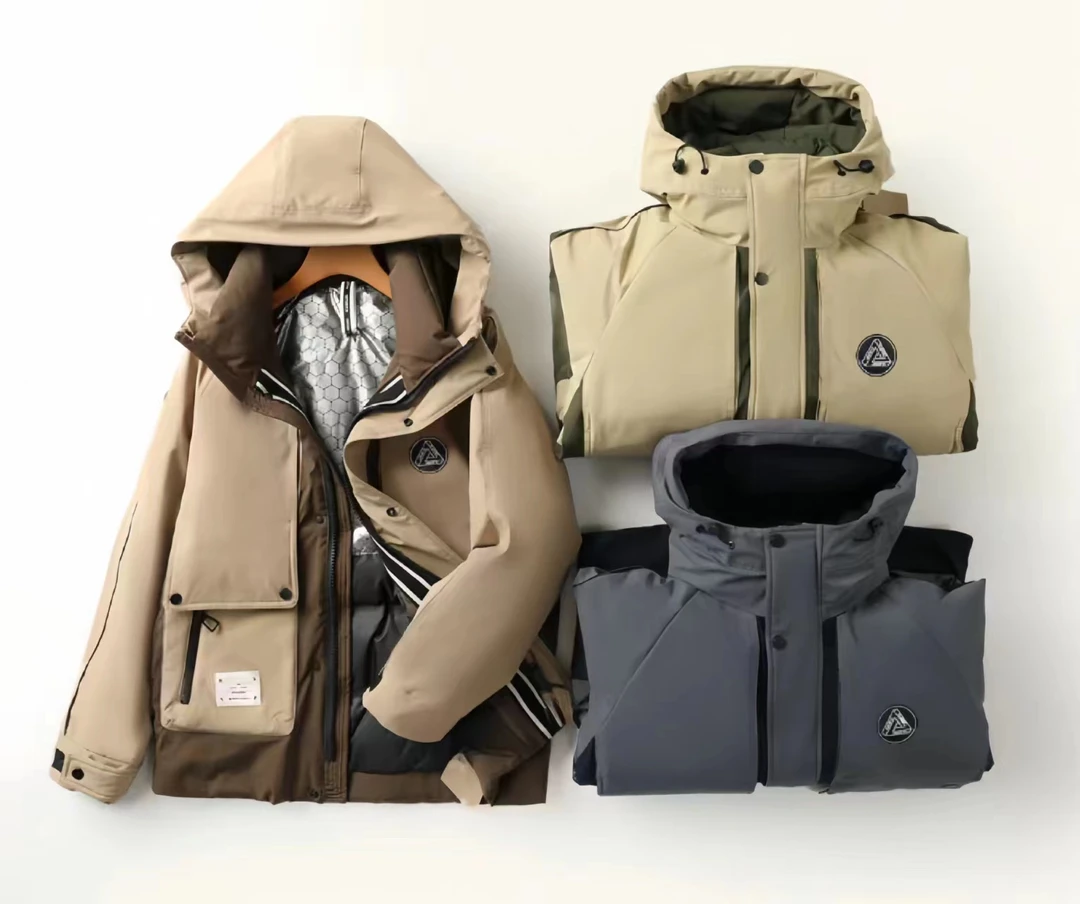 极寒系列！冬日铠甲～保暖加厚拼色工装情侣90羽绒服2388#