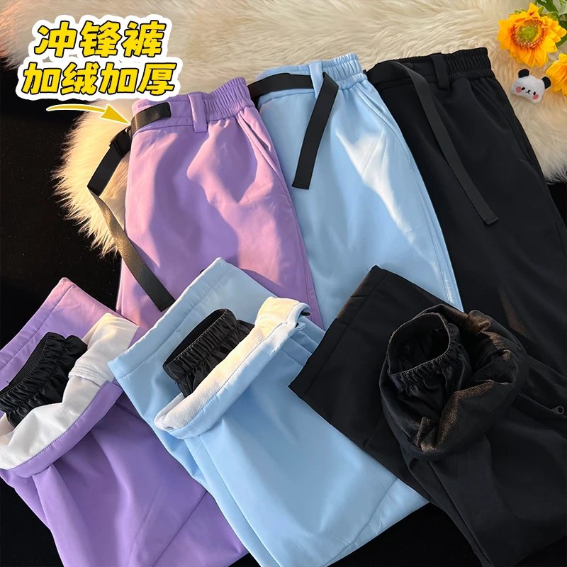 东北零下40度防寒冬季加绒加厚滑雪裤情侣防水三合一登山工装裤潮