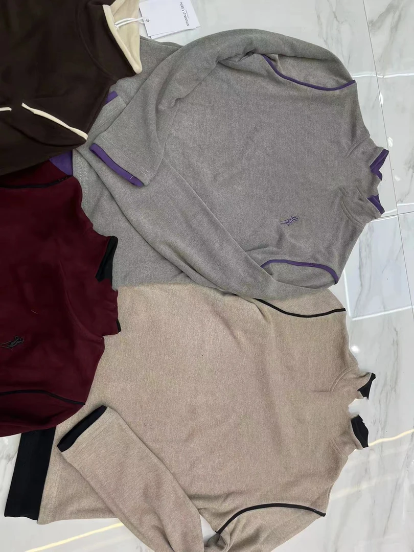 【燕子家】秋冬上新双面德绒胸口带标选磨毛t恤（以直播间实物为准）