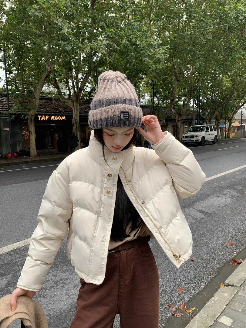 【YANZIJIA】韩气满满胸口M90白鸭羽绒面包服（以直播间实物为准）