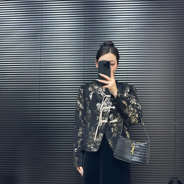 【原创设计】新中式复古提花短外套轻奢重工气质洋气显瘦百搭上衣