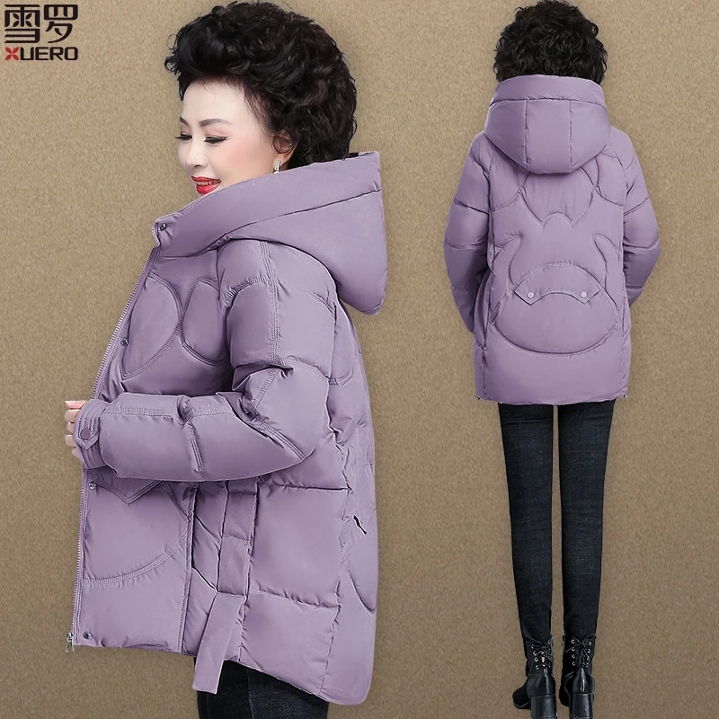 妈妈秋冬装外套中老年人服女冬季加肥加大码200斤棉袄遮肚中年