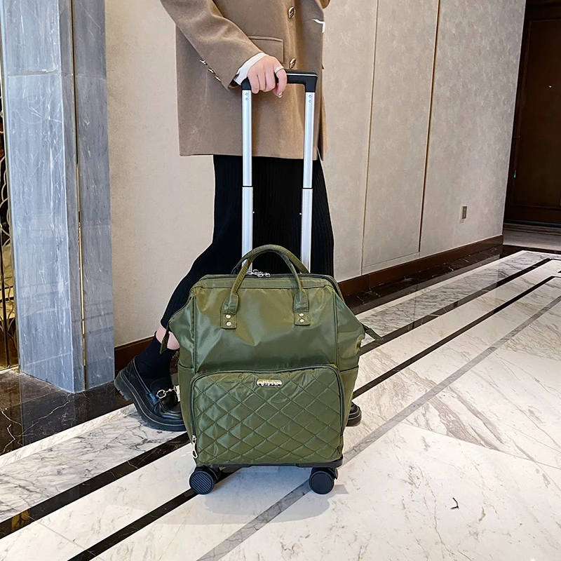 旅行包拖拉袋男双肩网红休闲登机包分离折叠拉杆旅行包