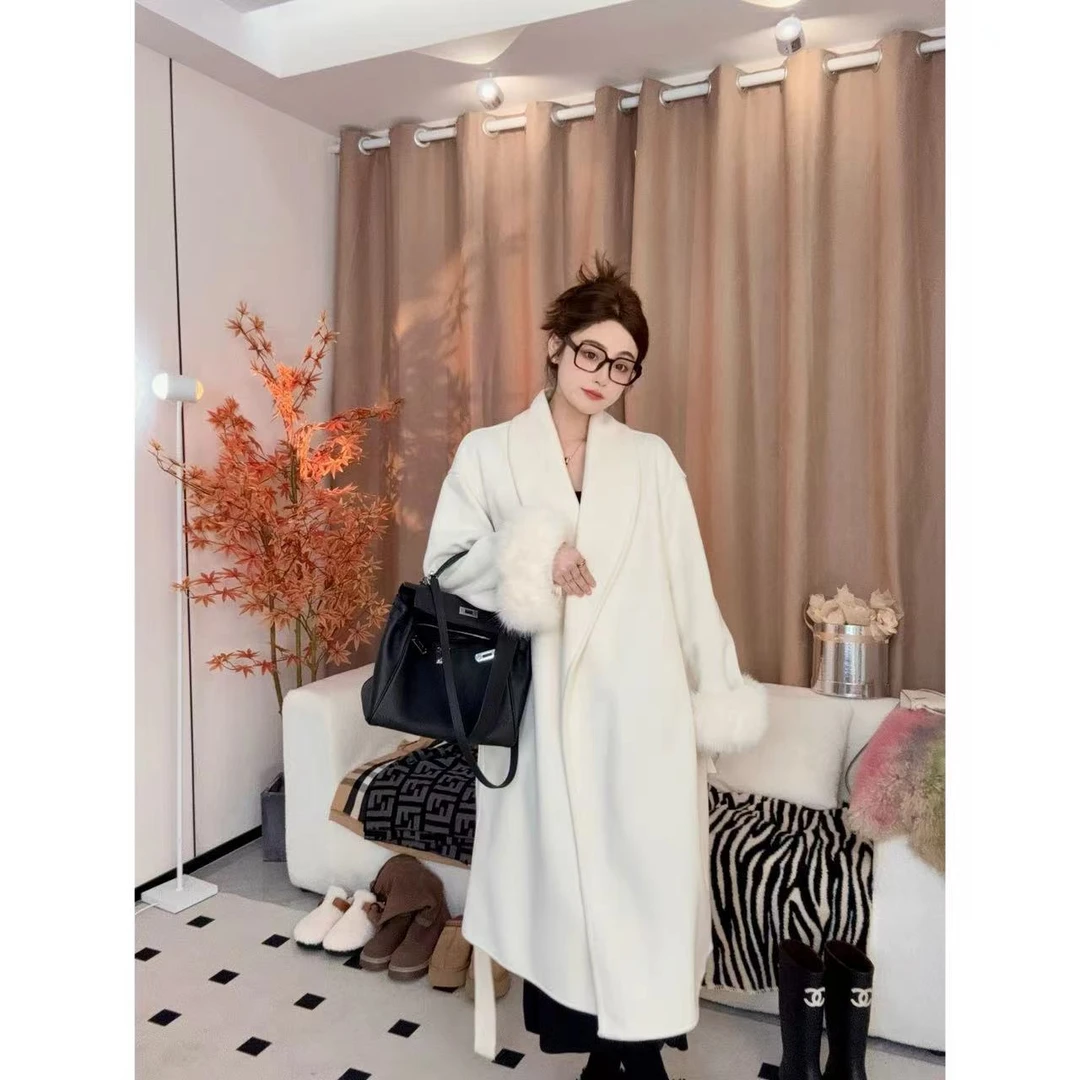 【八囍】● 秋冬韩版时尚气质时尚宽松羊毛大衣外套