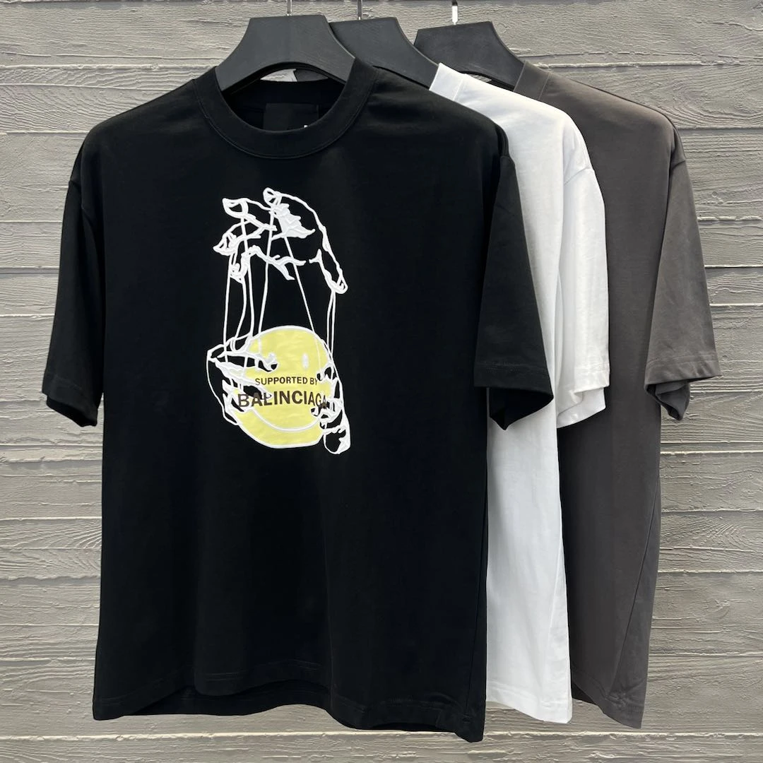 【源呈欧品】广州夏季新款男欧潮时尚扩版短袖T恤A-007