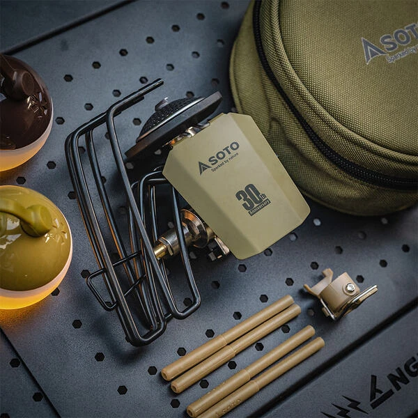 日本SOTO 30周年版蜘蛛炉沙色ST-AS310DY户外野外露营折叠便携炉