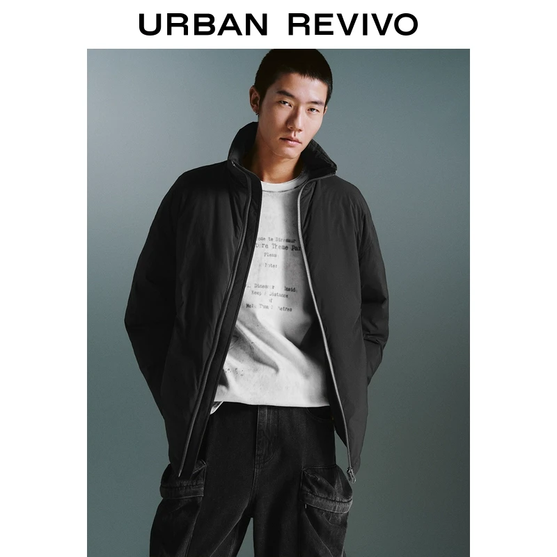 UR2024冬季新款男装潮流拉链口袋宽松保暖羽绒服UMV140037