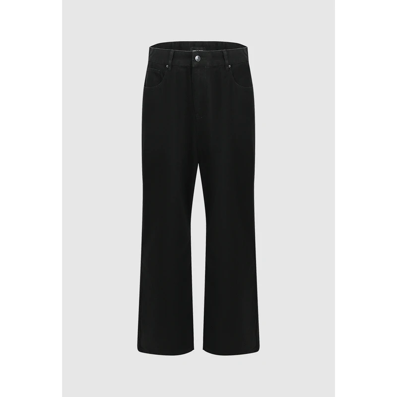 UR秋季新款男休闲复古时髦高阶百搭直筒阔腿牛仔裤UMF830005