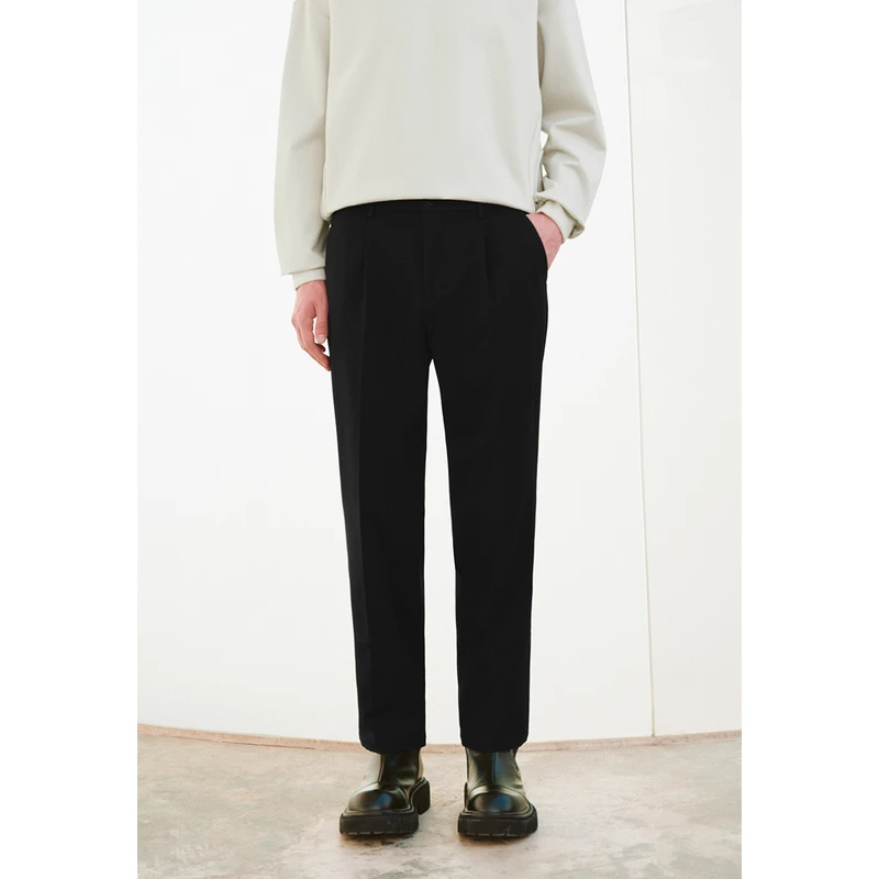 UR秋冬新款男装时尚简约休闲风百搭商务通勤萝卜裤UMF630055