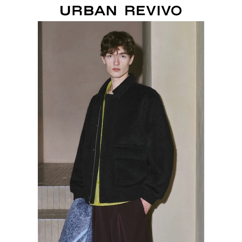 UR男装时尚通勤对称口袋翻领夹克外套UMM140019
