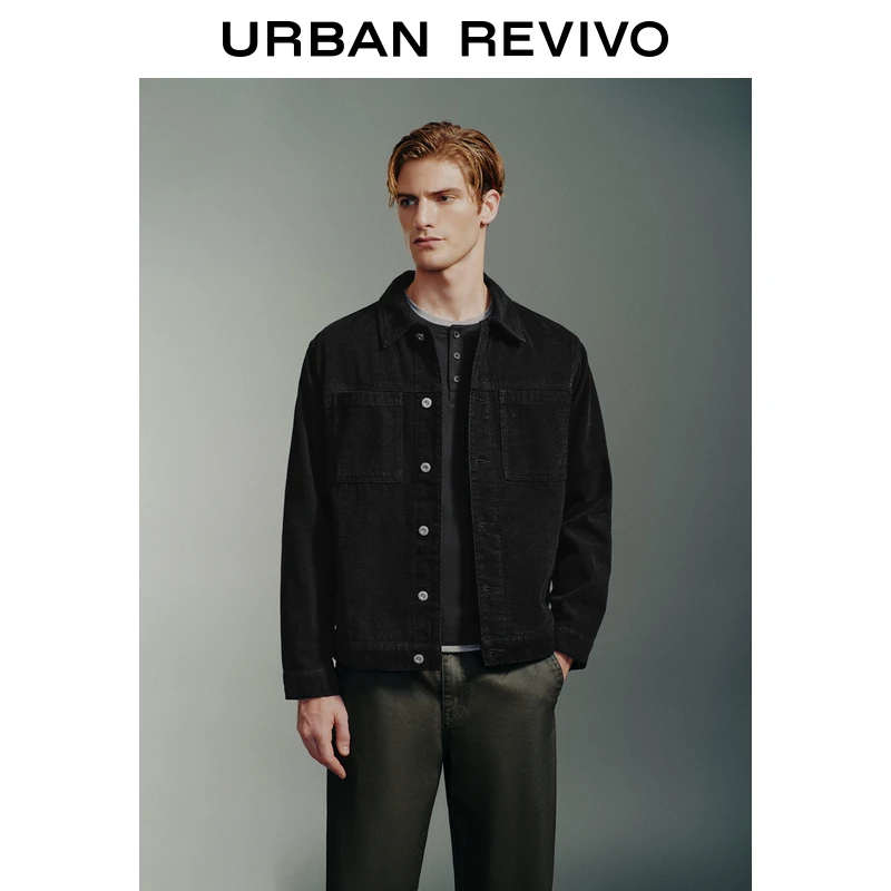 UR男装轻熟风满底提花贴袋休闲外套UMM840018