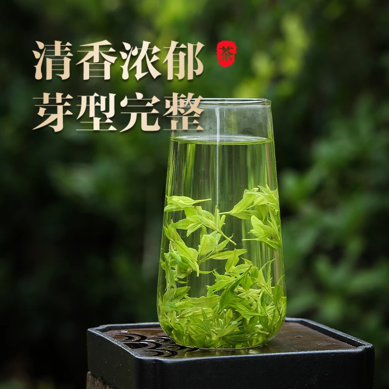 山水峨眉2025芽尖小叶苦丁茶鲜嫩泡茶茶香高山嫩芽叶清香罐装绿茶