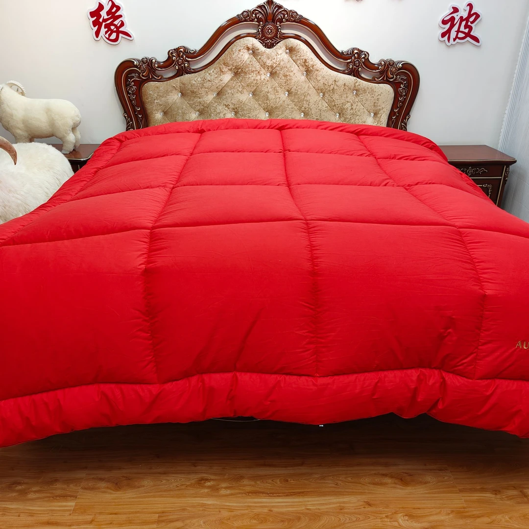 福馨缘羊毛被结婚纯羊毛被加厚保暖春秋冬被【重工刺绣款婚被】喜被