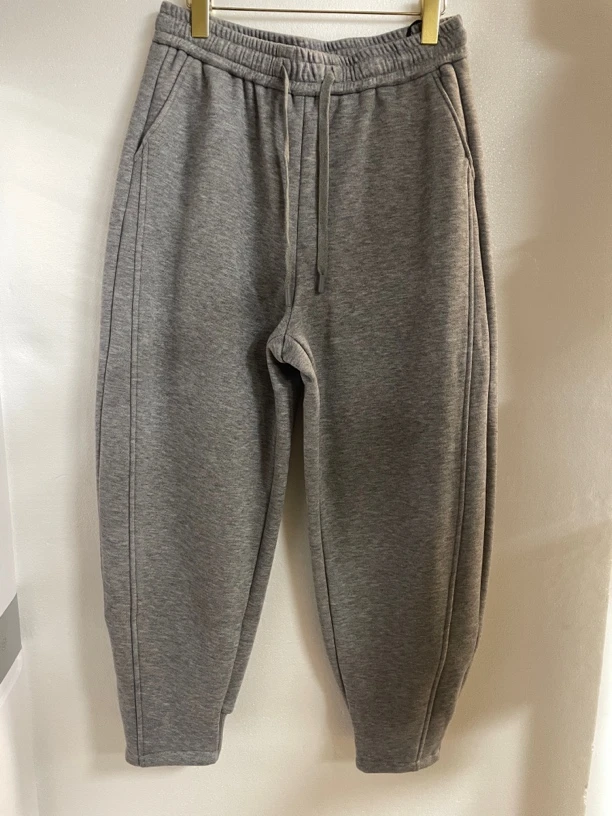 W9760奥粒绒底布街头复古休闲束脚裤