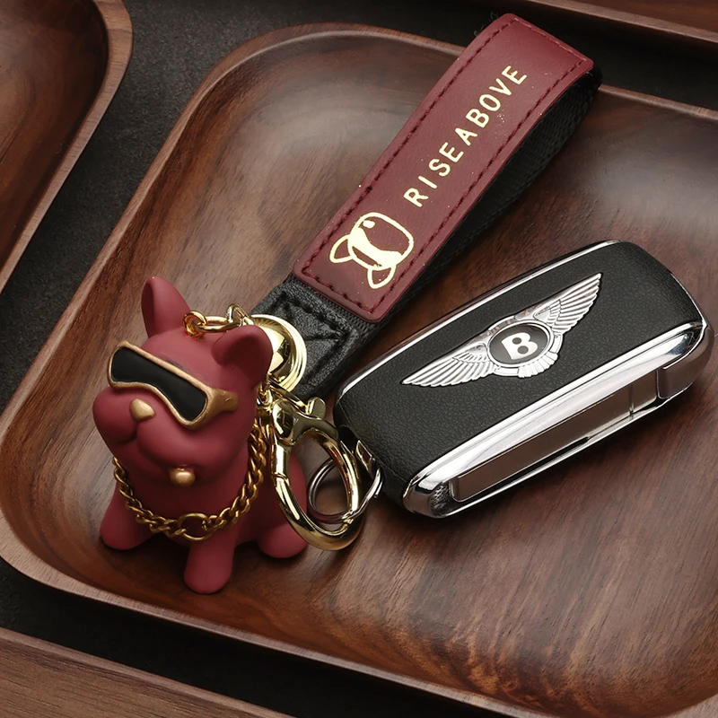 土豪小法斗汽车钥匙扣挂件高档钥匙链圈环创意个性钥匙圈男女挂饰