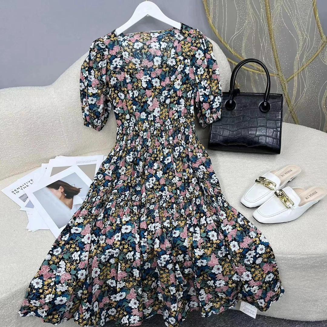 【静姐宠粉】夏季时尚休闲花花连衣裙B165