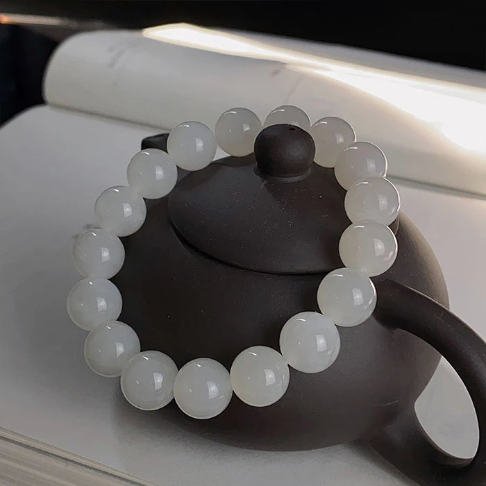 2888/（ZY888-480）和田玉白玉手串约12mm/多样性发/一件