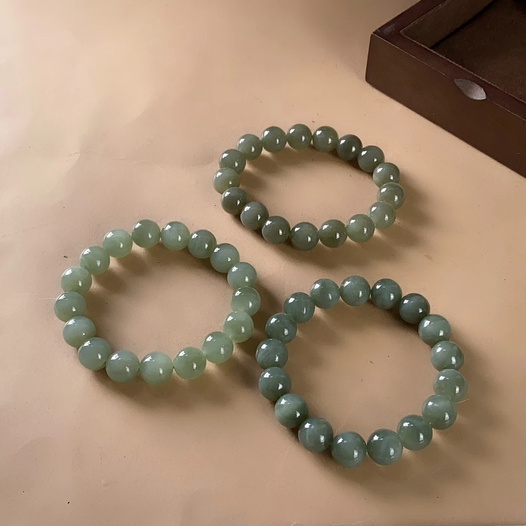 2888/ZY888-549 和田玉圆珠手串11+/多样性发/一件